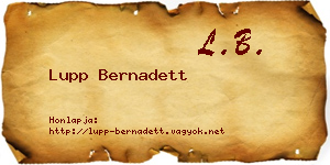 Lupp Bernadett névjegykártya